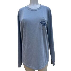 Siesta Key Top Long Sleeve Gray Shirt Large Unisex Comfort Colors Heavyweight